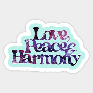 Love, Peace & Harmony (var1) Sticker